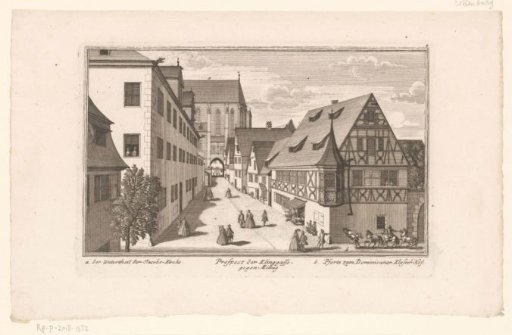 View of the Klingengasse, at Rothenburg ob der Tauber