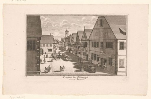View of the Rödergasse, at Rothenburg ob der Tauber