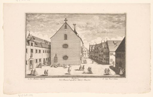 View of the Mary Chapel at the Milk Market, at Rothenburg ob der Tauber