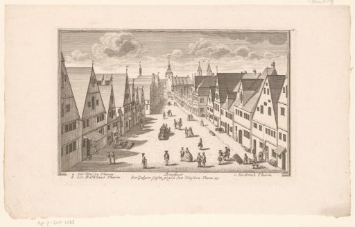 View of the Galgengasse, at Rothenburg ob der Tauber