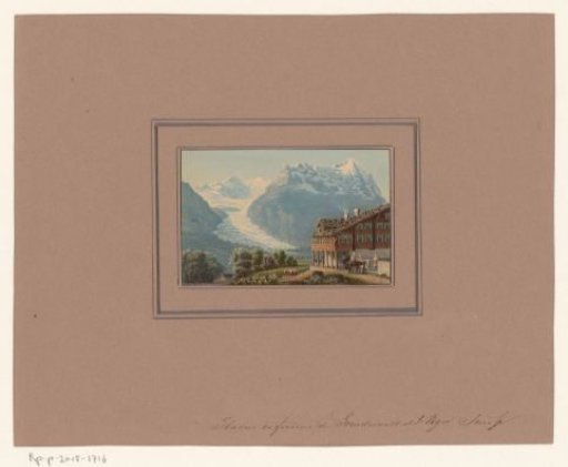 View of a glacier near the village of Grindelwald