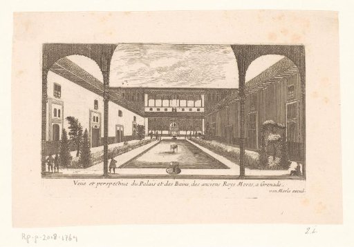 View of the Baths of the Alhambra, in Granada