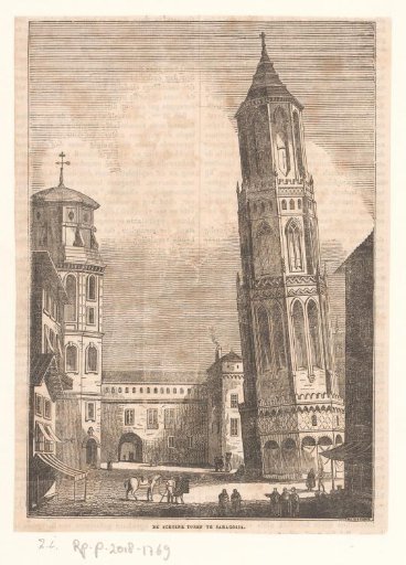 View of the leaning tower of Zaragoza