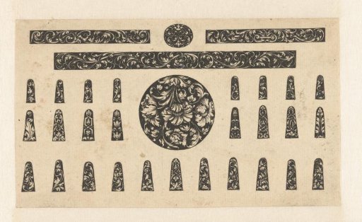 Various black ornaments