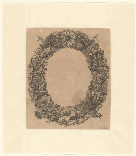 Floral border with insects