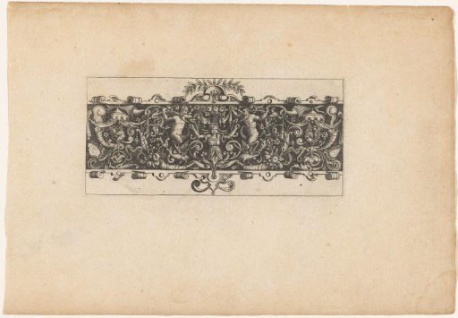 Scrollwork along a frieze