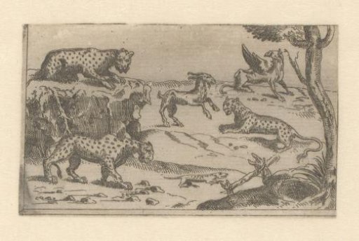 Ornamental print with animals