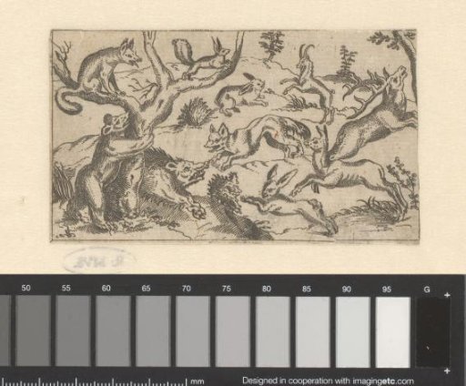 Ornamental print with animals