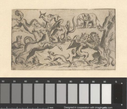 Ornamental print with animals