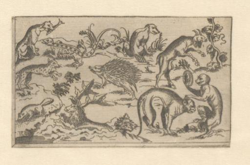 Ornamental print with animals