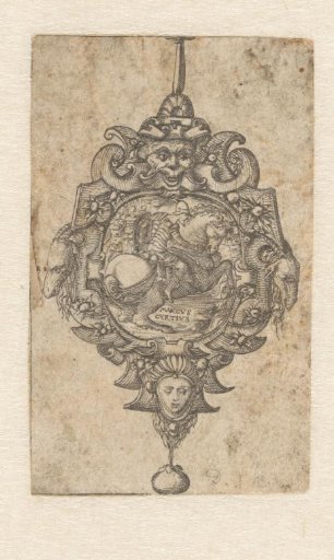 Design for a pendant with Marcus Curtius