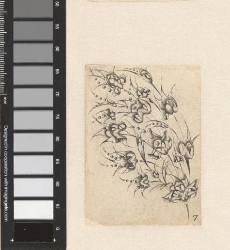 Goldsmith's bouquet in the shape of a silver reaper