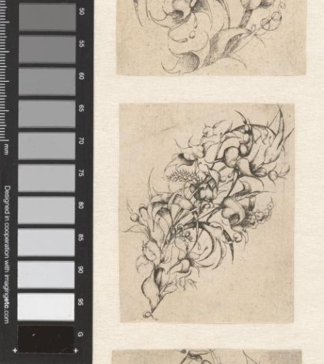 Small goldsmith's bouquet in the shape of a silver threader