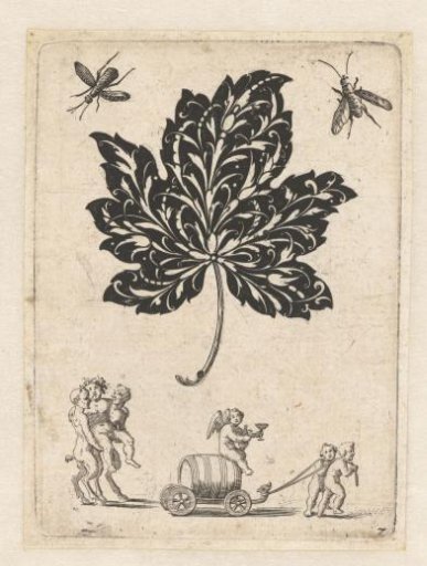 Goldsmith's bouquet in the shape of a large leaf