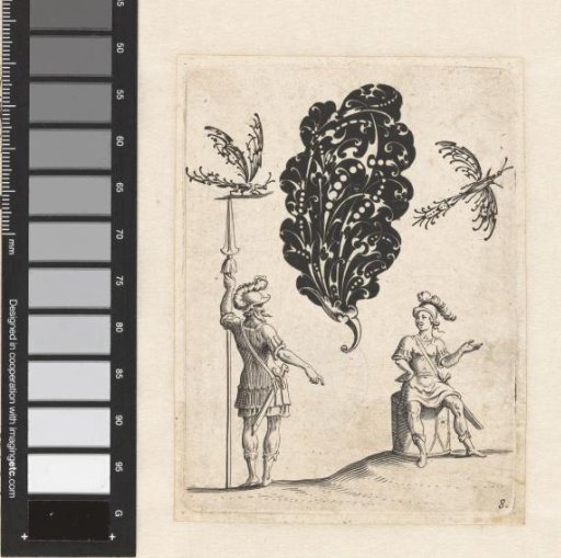 Goldsmith's bouquet in the shape of a large leaf