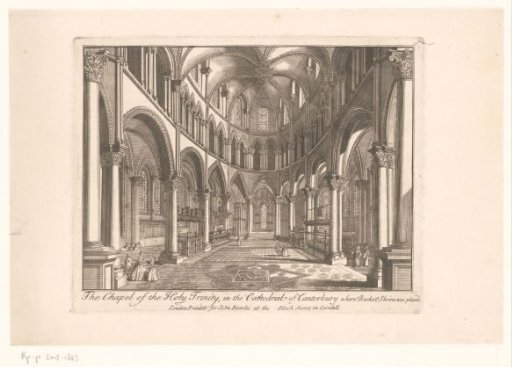 View of the interior of a chapel in Canterbury Cathedral