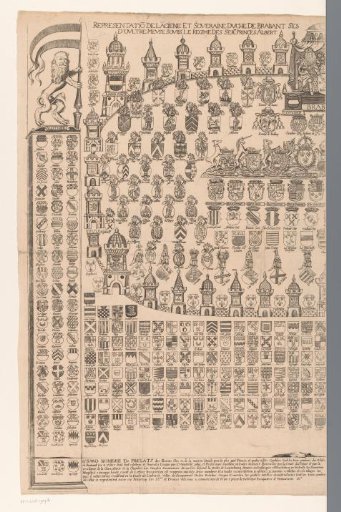 Armorial map of the Duchy of Brabant (left sheet)