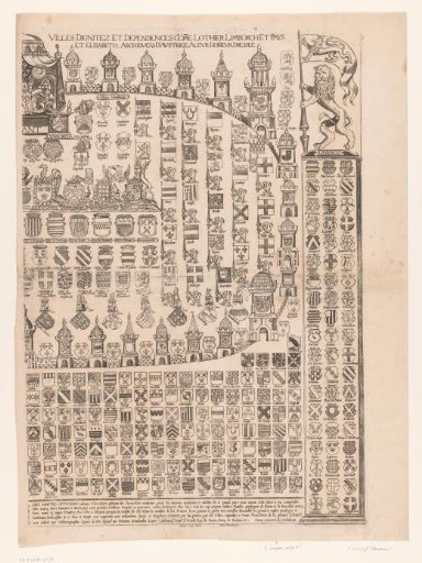 Armorial map of the Duchy of Brabant (right sheet)