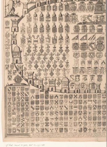 Armorial map of Flanders (left sheet)