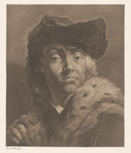 Portrait of an Unknown Young Man with a Cap and Fur Collar