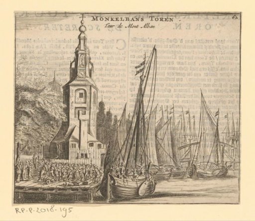 View of the Montelbaan Tower in Amsterdam