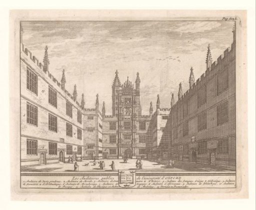 View of the Bodleian Library Seen from the Inner Court, in Oxford