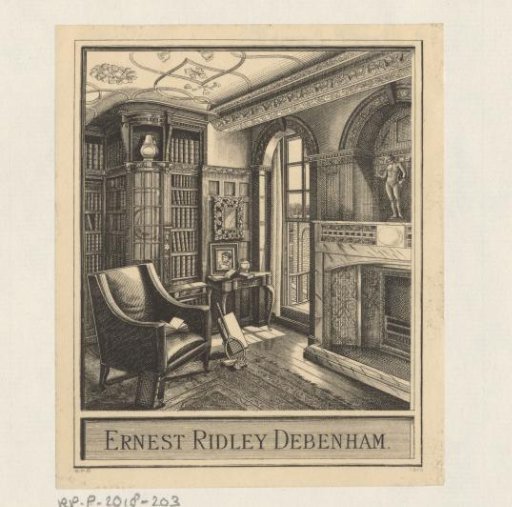 Ex libris of Ernest Ridley Debenham