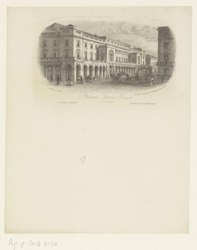View of the Italian Opera House, London