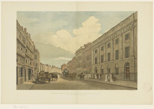 View of Leadenhall Street, with the East India House on the Right, London