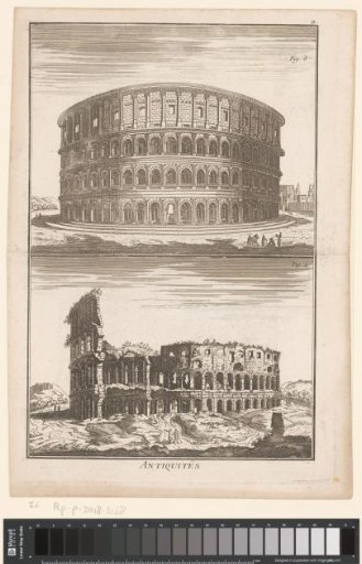 Two views of the Colosseum, at Rome