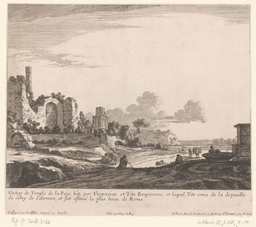 View of the ruins of the Temple of Peace, at Rome