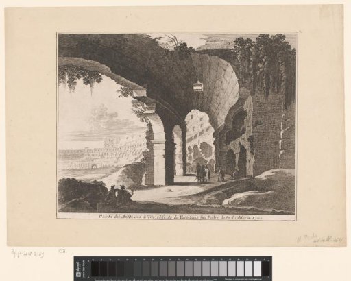 View of the ruins of the Colosseum, at Rome