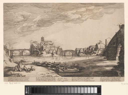 View of the Tiber with Roman bridges
