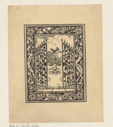 Ex libris of Rose Helen Grundy