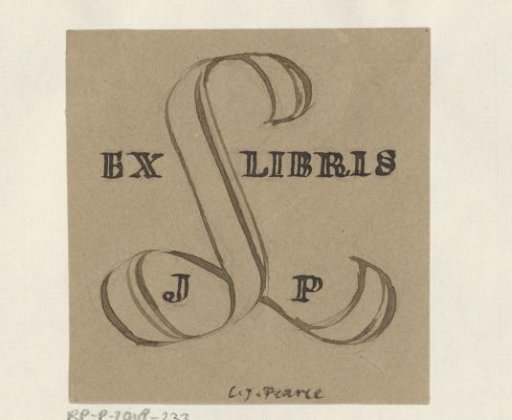 Design for an ex libris for J.P.L.