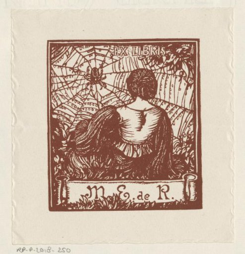 Ex libris of M.E. de R.