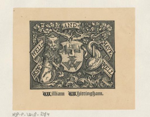 Ex libris of William Whittingham