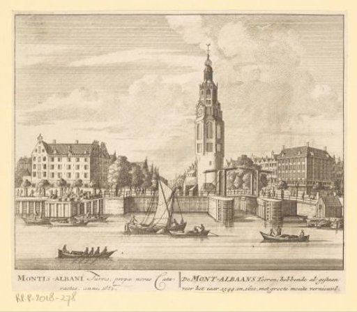 View of the Montelbaan Tower in Amsterdam