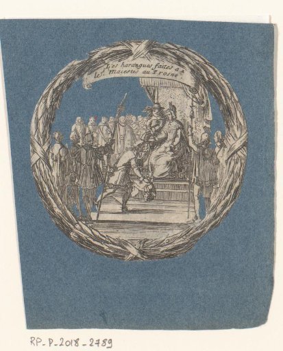 Fragment of a collage of cut-out prints pasted on blue paper