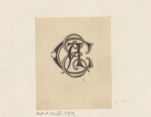 Ex libris, possibly of A.E.C.