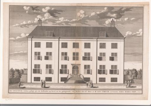 View of the rear facade of the Corvershof in Amsterdam
