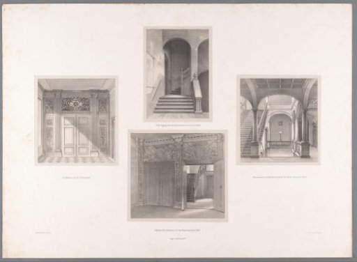 View of various doors and portals at the Binnenhof