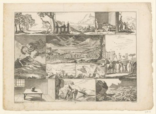 The Flood, surrounded by various representations