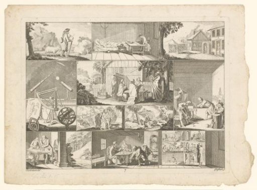 Abraham, Sarah and Hagar, surrounded by various representations