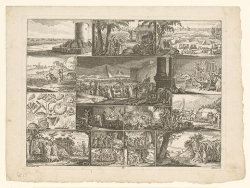 Sheet with various encyclopedic representations