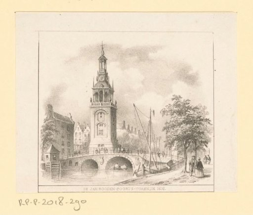 View of the Jan Roodenpoort Tower in Amsterdam, 1616