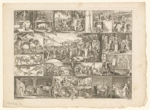Sheet with various encyclopedic representations