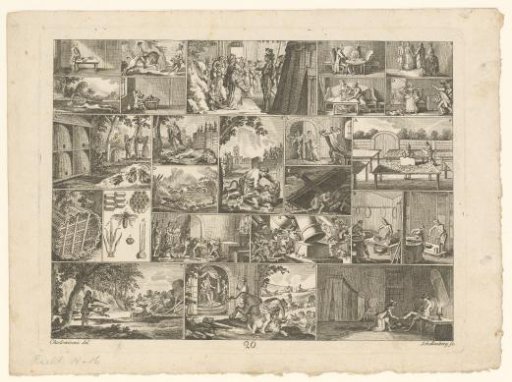 Sheet with various encyclopedic representations