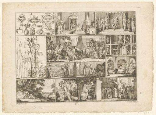Sheet with various encyclopedic representations