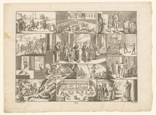 Sheet with various encyclopedic representations